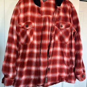 Eddie Bauer Red Plaid Utility Jacket